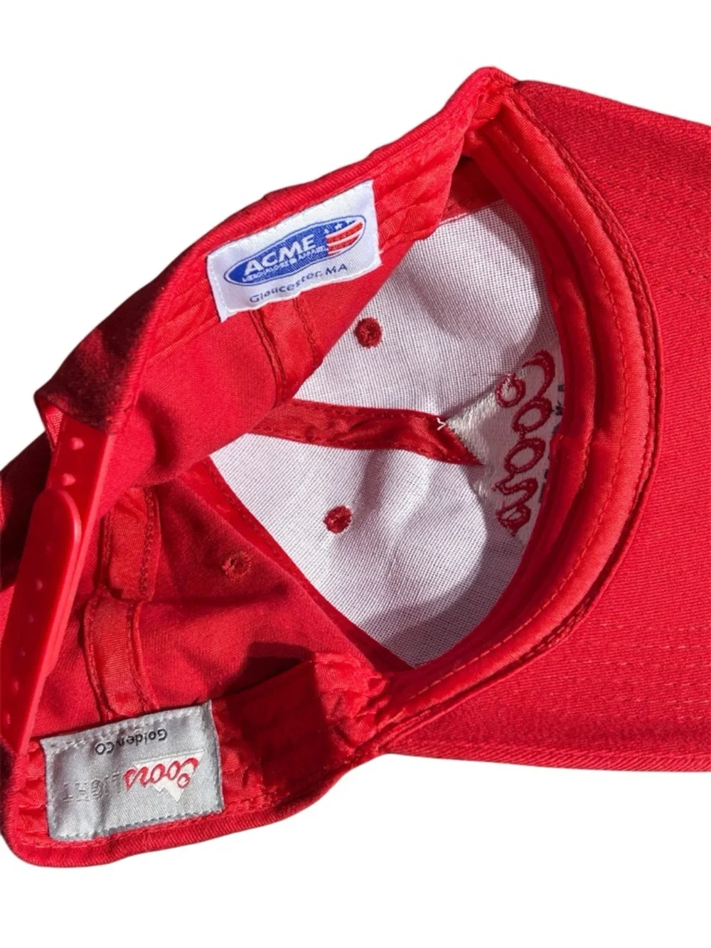 ACME Coors Light Bright Red Classic Snapback Cap - Picture 6 of 6